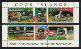 Cook Is. First Manned Moon Landing 2 Strips 1994 MNH SG#1338-1341 - Islas Cook