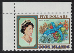 Cook Is. Blue Sea Star Starfish $5 Corner 1993 MNH SG#1274 - Islas Cook