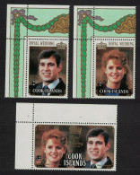 Cook Is. Royal Wedding Prince Andrew 3v Revalued 1987 MNH SG#1147-1149 - Islas Cook