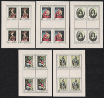 Czechoslovakia Art Paintings 12th Series 5 Sheetlets 1977 MNH SG#2375-2379 - Unused Stamps