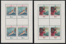 Czechoslovakia Bratislava Tapestries Hero And Leander 2 Sheetlets 1975 MNH SG#2227-2228 - Unused Stamps
