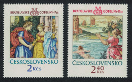 Czechoslovakia Bratislava Tapestries. Hero And Leander 2v 1974 MNH SG#2176-2177 - Unused Stamps