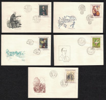 Czechoslovakia Art Paintings 9th Series 5 FDCs 1974 MNH SG#2194-2198 - Unused Stamps