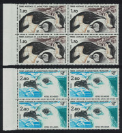FSAT TAAF Emperor Penguin Snow Petrel Birds 2v Blocks Of 4 1985 MNH SG#196-197 MI#196-197 - Ongebruikt