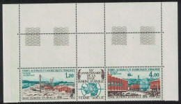 FSAT TAAF Birds Dumont D'Urville Base 2v+label Top Strip 1976 MNH SG#107-108 MI#101-102 Sc#C45a - Nuevos