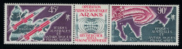 FSAT TAAF Space ARAKS Franco-Soviet Project Folded Strip Of 2v+label 1975 MNH SG#96-97 MI#96-97 Sc#C40a - Neufs