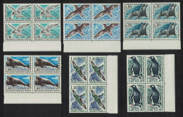 FSAT TAAF Birds Antarctic Fauna Seals 6v Blocks Of 4 Margins 1976 MNH SG#98-103 MI#103-108 Sc#58-63 - Nuevos