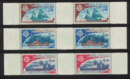 FSAT TAAF Ships 3v Gutter Pairs 1976 MNH SG#104-106 MI#98-100 - Nuevos