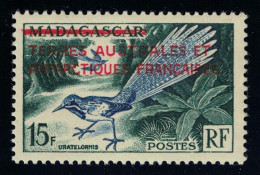 FSAT TAAF Long-tailed Ground Roller Bird Overprint 1955 MNH SG#1 MI#1 Sc#1 - Neufs