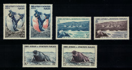 FSAT TAAF Birds Antarctic Fauna 6v 1956 MNH SG#4+5+8+9+10+12 MI#2-7 - Neufs