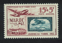 Fr. Morocco Aircraft Casablanca PO 1952 MNH SG#409 MI#343 - Nuevos