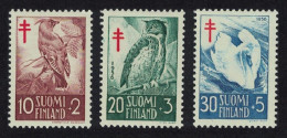 Finland Waxwing Owl Swan Birds 3v 1956 MNH SG#561-563 - Nuevos
