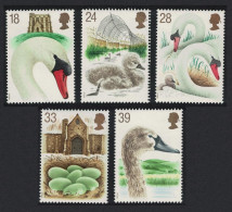 Great Britain Swans Birds Abbotsbury Swannery 5v 1993 MNH SG#1639-1643 Sc#1473-1477 - Ongebruikt