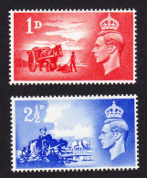 Great Britain Channel Islands Horses Third Anniversary Of Liberation 2v 1948 MNH SG#C1-2 - Unused Stamps