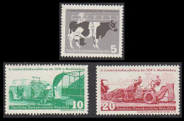 GDR Cow Agricultural Exhibition 3v 1958 MNH SG#E365-E367 - Nuevos