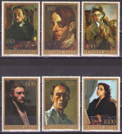 Yugoslavia 1977 - Art, Self-portraits - Mi 1708-1713 - MNH**VF - Neufs