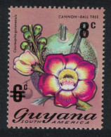 Guyana Cannon-ball Tree Flowers No 546 Surch 8c 1974 MNH SG#601 - Guiana (1966-...)