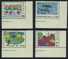 Greece Children's Drawings 4v Corners 1967 MNH SG#1064-1067 MI#962-965 Sc#905-908 - Ungebraucht