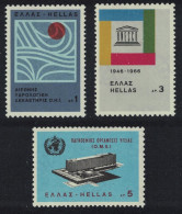 Greece UNO Events 3v 1966 MNH SG#1011-1013 MI#909-911 Sc#849-851 - Nuevos