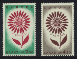 Greece Flower With 22 Petals Europa 2v 1964 MNH SG#960-961 MI#858-859 Sc#860-861 - Neufs