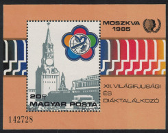 Hungary 12th World Youth And Students' Festival Moscow MS 1985 MNH SG#MS3653 - Nuevos