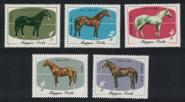 Hungary Horses Horse Breeding At Mezohegyes 5v 1985 MNH SG#3641-3645 - Nuevos