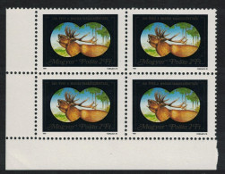 Hungary Red Deer Corner Block Of 4 1981 MNH SG#3380 - Nuevos