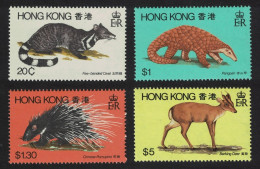 Hong Kong Pangolin Porcupine Wild Animals 4v 1982 MNH SG#411-414 MI#384-387 Sc#384-387 - Unused Stamps