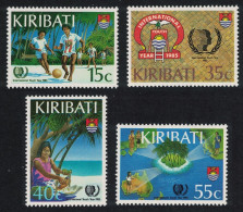 Kiribati Football International Youth Year 4v 1985 MNH SG#241-244 - Kiribati (1979-...)