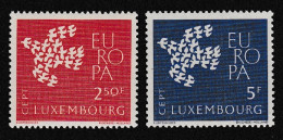 Luxembourg Birds Europa CEPT 2v 1961 MNH SG#697-698 MI#647-648 Sc#382-383 - Nuevos