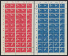 Luxembourg Birds Europa CEPT 2v Full Sheets 50 Sets 1961 MNH SG#697-698 Sc#382-383 - Nuevos