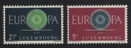Luxembourg Wheel Europa 2v 1960 MNH SG#683-684 MI#629-630 - Unused Stamps