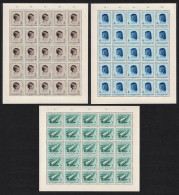 Luxembourg Prince Jean And Princess Josephine Full Sheets 1957 MNH SG#623-625 MI#569-571 Sc#326-328 - Nuevos