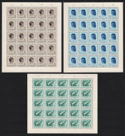 Luxembourg Prince Jean And Princess Josephine Full Sheets 1957 MNH SG#623-625 MI#569-571 Sc#326-328 - Unused Stamps