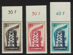 Luxembourg Europa 3v Margins 1956 MNH SG#609-611 MI#555-557 - Nuovi