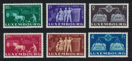 Luxembourg Horse To Promote United Europe 6v 1951 MNH SG#543-548 MI#478-483 - Ongebruikt