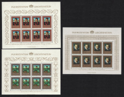 Liechtenstein Paintings In Metropolitan Museums 3 Sheetlets 1985 MNH SG#874-876 MI#881-883 KB - Unused Stamps
