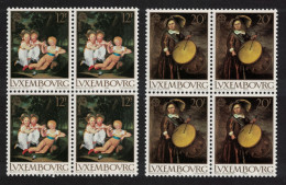 Luxembourg Europa Paintings 2v Blocks Of 4 1989 MNH SG#1250-1251 MI#1219-1220 - Neufs