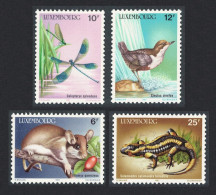 Luxembourg Dipper Bird Dormouse Agrion Dragonfly Salamander 4v 1987 MNH SG#1197-1200 MI#1168-1171 - Ongebruikt