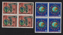 Luxembourg Scouting Anniversaries 2v Blocks Of 4 1982 MNH SG#1094-1095 MI#1060-1061 - Ungebraucht