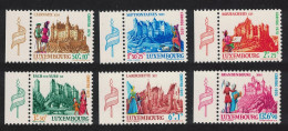 Luxembourg Castles 2nd Series 6v Margins 1970 MNH SG#862-867 MI#814-819 - Neufs