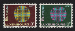 Luxembourg Sun Composed Of 24 Interwoven Fibres 2v 1970 MNH SG#855-856 MI#807-808 - Unused Stamps