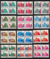 Luxembourg Castles COLLECTION Blocks Of 4 1969 MNH SG#846=867 MI#798=819 - Nuevos