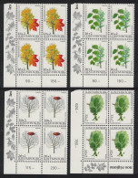 Luxembourg Trees 3rd Series 4v Corner Blocks Of 4 1997 MNH SG#1458-1461 MI#1431-1434 - Neufs