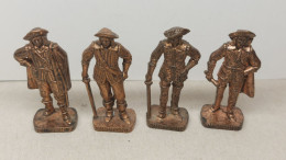 80's Ferrero - Kinder Surprise- Metal Figures - Französische Musketiere Um1670 RP1482 Copper - Complete Set - Metal Figurines