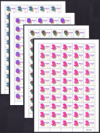 Macao Macau Lucky Numbers 4v Full Sheets 1997 MNH SG#969-972 MI#894-897 Sc#855-858 - Ongebruikt