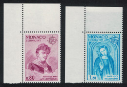 Monaco Paintings Europa CEPT 2v Corners 1975 MNH SG#1186-1187 - Ongebruikt