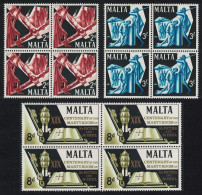 Malta Martyrdom Of St Peter And St Paul 3v Blocks Of 4 1967 MNH SG#382-384 Sc#364-366 - Malta