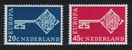Netherlands Key With CEPT In Handle Europa 2v 1968 MNH SG#1055-1056 - Ongebruikt