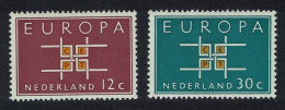 Netherlands Cross Design Europa 2v 1963 MNH SG#958-959 - Unused Stamps